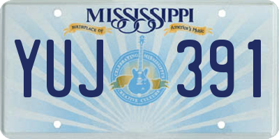 MS license plate YUJ391