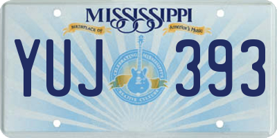 MS license plate YUJ393