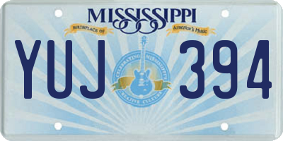 MS license plate YUJ394