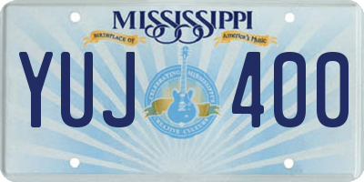 MS license plate YUJ400