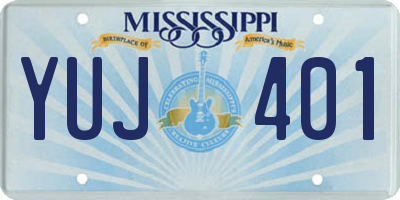MS license plate YUJ401