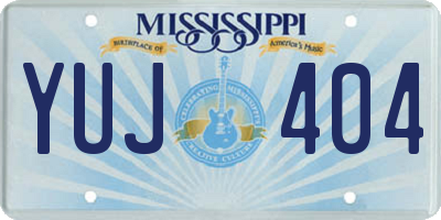MS license plate YUJ404