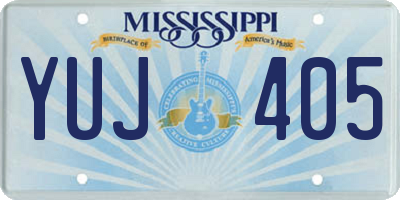 MS license plate YUJ405