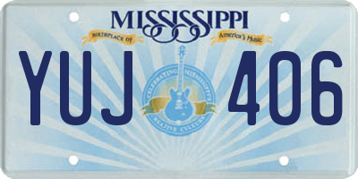 MS license plate YUJ406