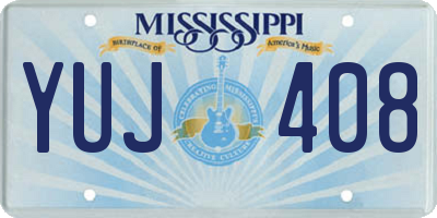 MS license plate YUJ408