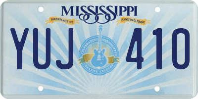 MS license plate YUJ410