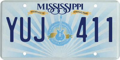 MS license plate YUJ411