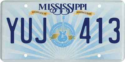 MS license plate YUJ413