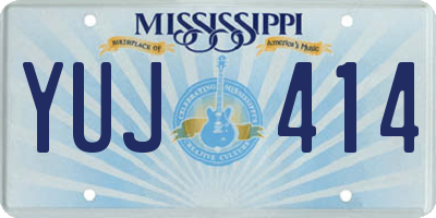 MS license plate YUJ414