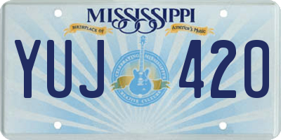 MS license plate YUJ420