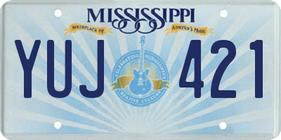 MS license plate YUJ421