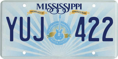 MS license plate YUJ422