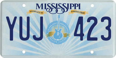 MS license plate YUJ423