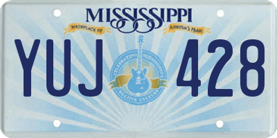 MS license plate YUJ428