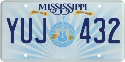 MS license plate YUJ432