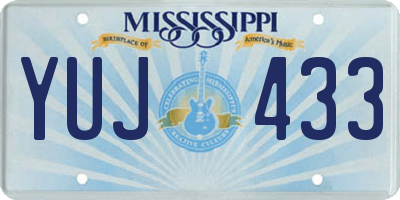 MS license plate YUJ433