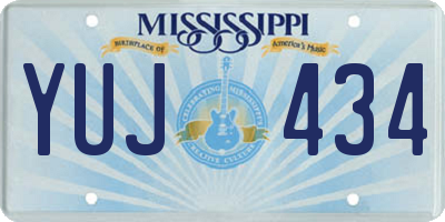 MS license plate YUJ434