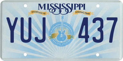 MS license plate YUJ437