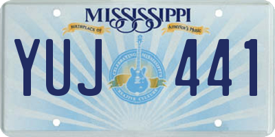 MS license plate YUJ441