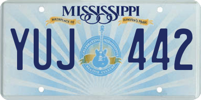 MS license plate YUJ442