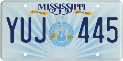 MS license plate YUJ445