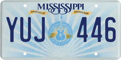 MS license plate YUJ446