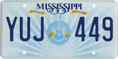 MS license plate YUJ449
