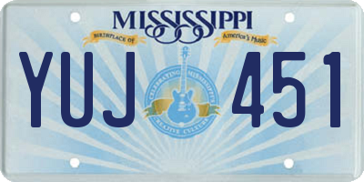 MS license plate YUJ451