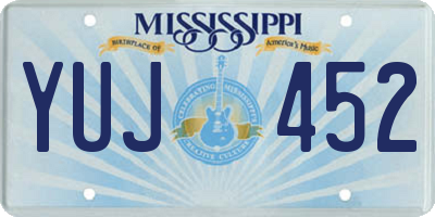 MS license plate YUJ452