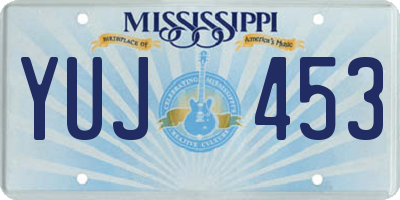 MS license plate YUJ453