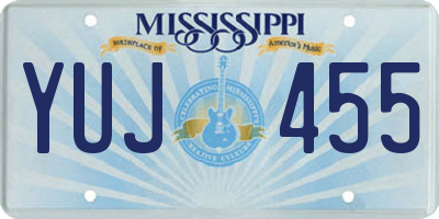 MS license plate YUJ455