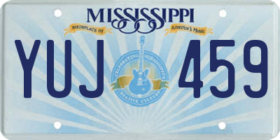 MS license plate YUJ459