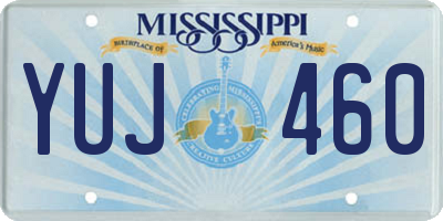 MS license plate YUJ460