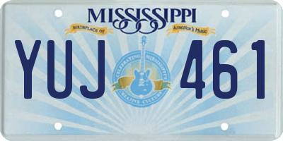 MS license plate YUJ461