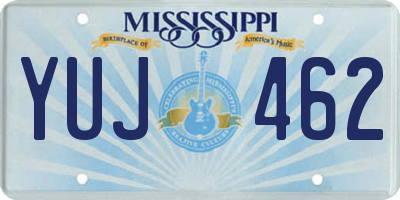 MS license plate YUJ462