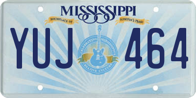 MS license plate YUJ464