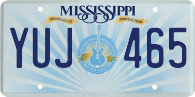 MS license plate YUJ465
