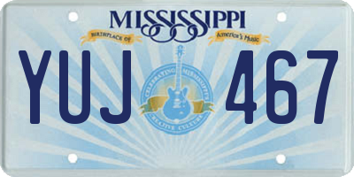MS license plate YUJ467