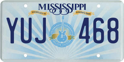 MS license plate YUJ468