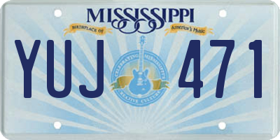 MS license plate YUJ471