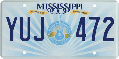 MS license plate YUJ472