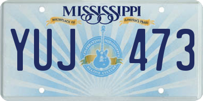 MS license plate YUJ473