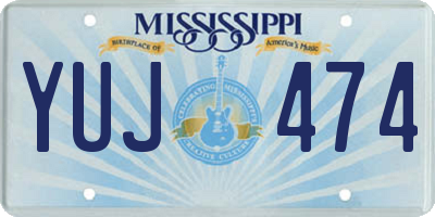 MS license plate YUJ474