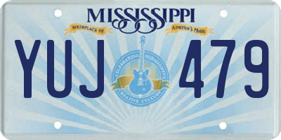 MS license plate YUJ479