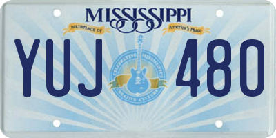 MS license plate YUJ480