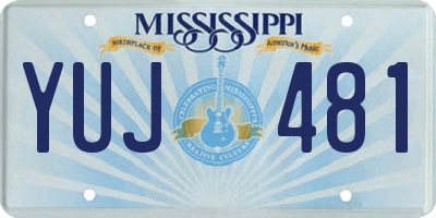 MS license plate YUJ481