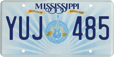 MS license plate YUJ485