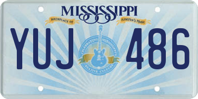 MS license plate YUJ486