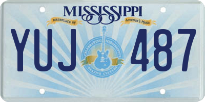 MS license plate YUJ487