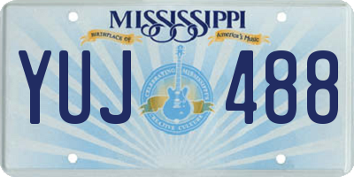 MS license plate YUJ488